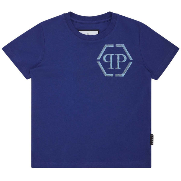 Boys Blue Logo-Print Cotton T-Shirt