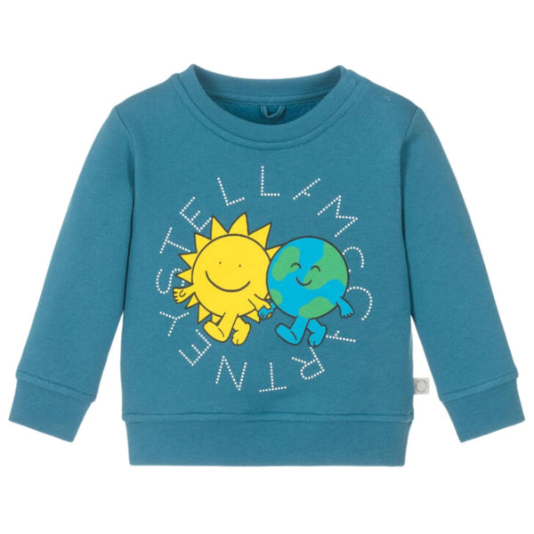 Baby Unisex Blue Sun & Earth Print Sweatshirt