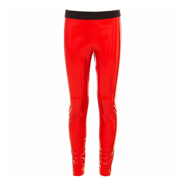 Girls Red Patent Leggings