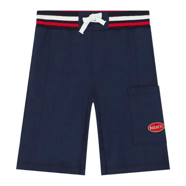 Boys Navy Blue Logo Shorts