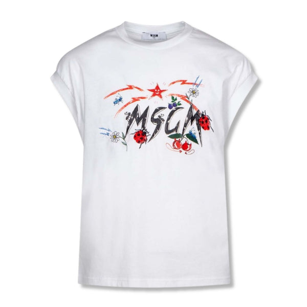 Girls White Logo T-Shirt