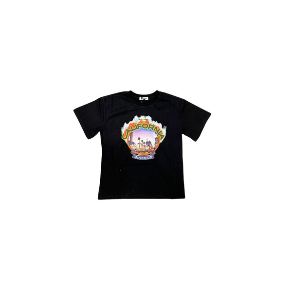 Girl Black Cotton T-Shirt