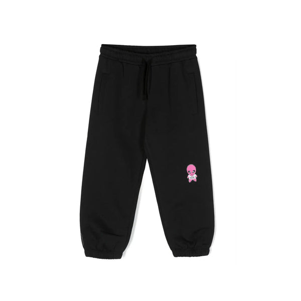 Kids Black Logo-Print Cotton Track Pants
