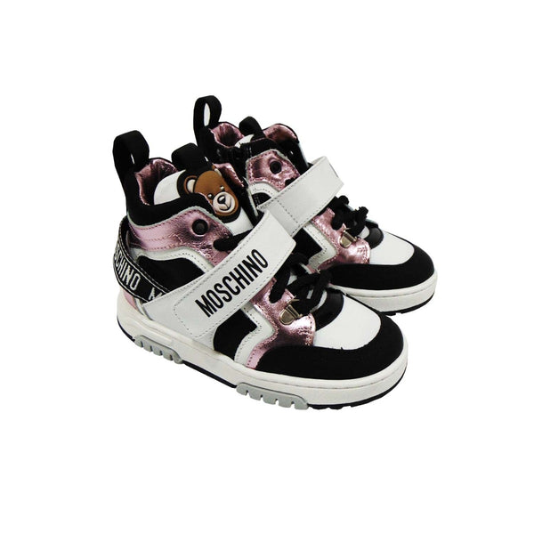 High-Top Color Block Moschino Sneakers