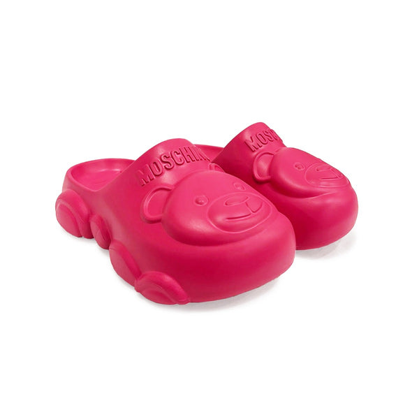 Unisex Red Teddy Bear Clogs