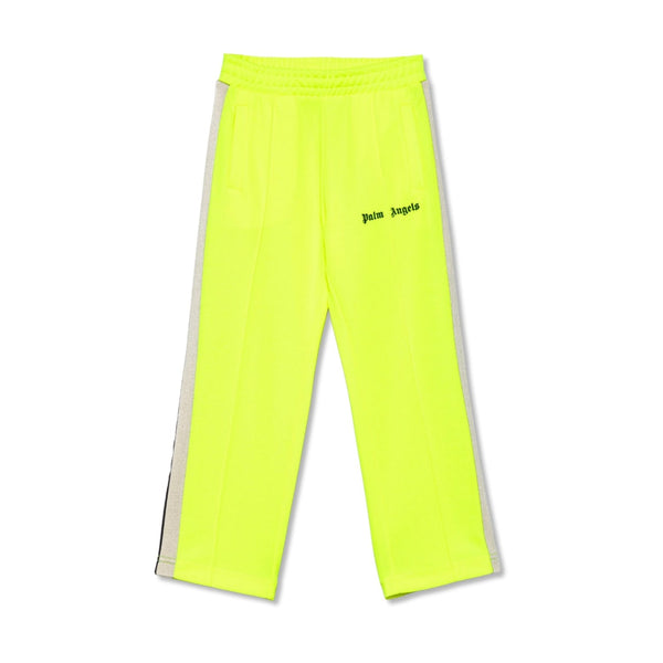 Boys Fluorescent Green Cotton Track Pant