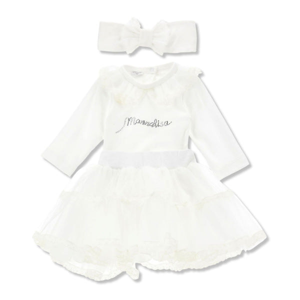 Baby Girls White 3-Pc Cotton Skirt Set