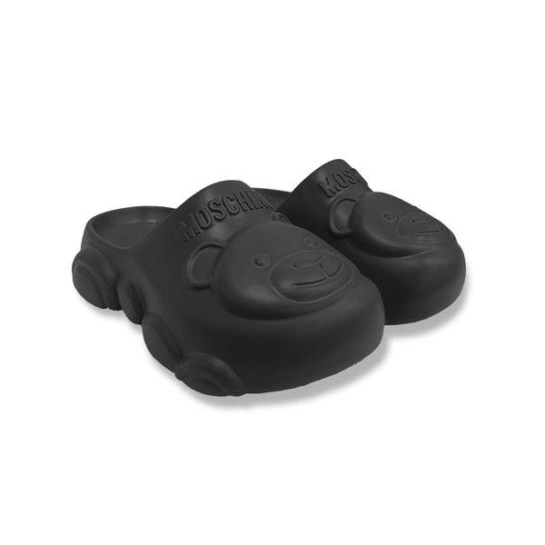 Unisex Black Teddy Bear Clogs