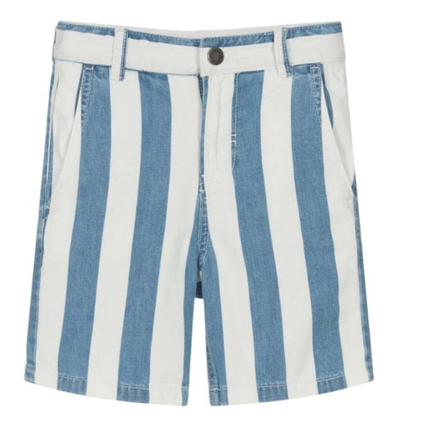 Boys Blue & White Striped Shorts
