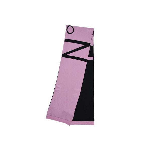 Pink Wool Blend Scarf With Logo