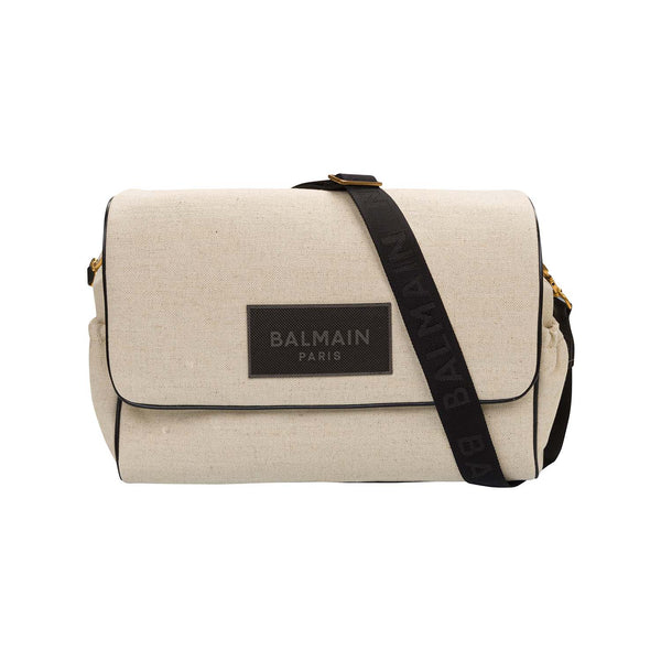 Kids Cream Logo-Patch Changing Bag Set