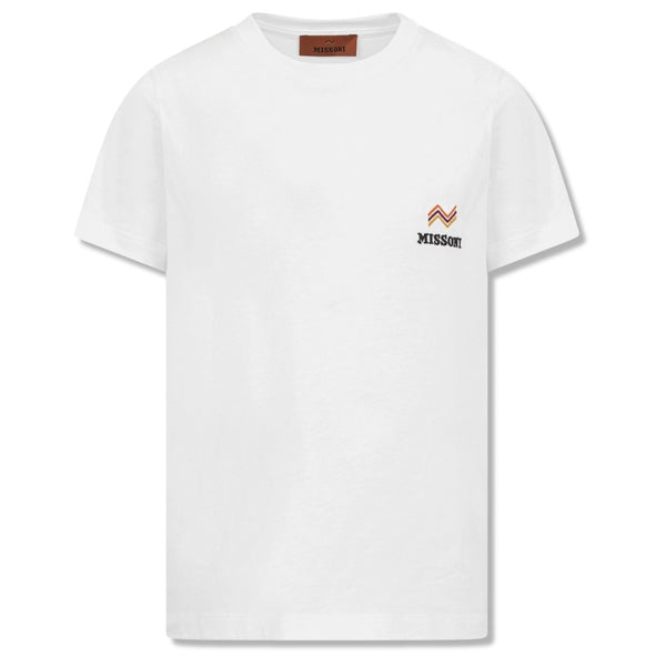 Boys White Logo-Print T-Shirt