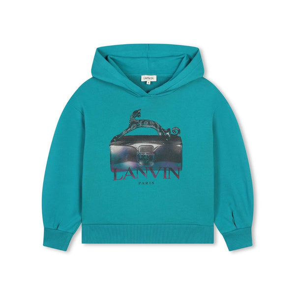 Unisex Blue Logo-Print Hoodie