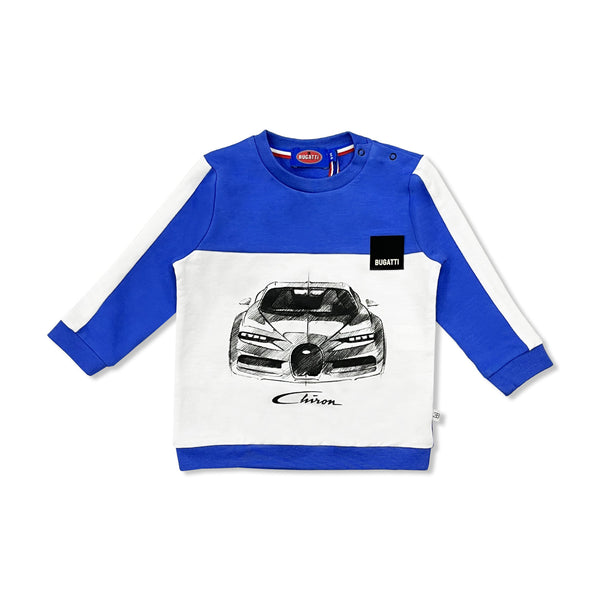 Baby Boys Blue Car-Print Sweatshirt