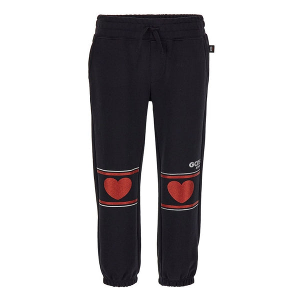 Girl Black Logo Print Joggers