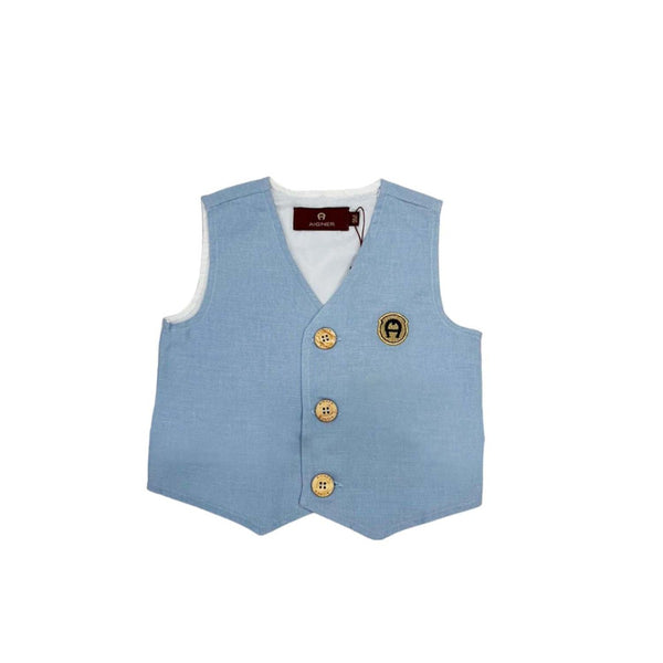Aigner Blue Logo Waistcoat