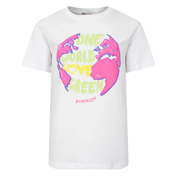 Girl White Cotton T-Shirt