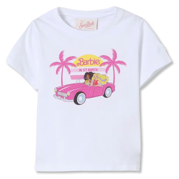 Girls White Graphic Print T-Shirt