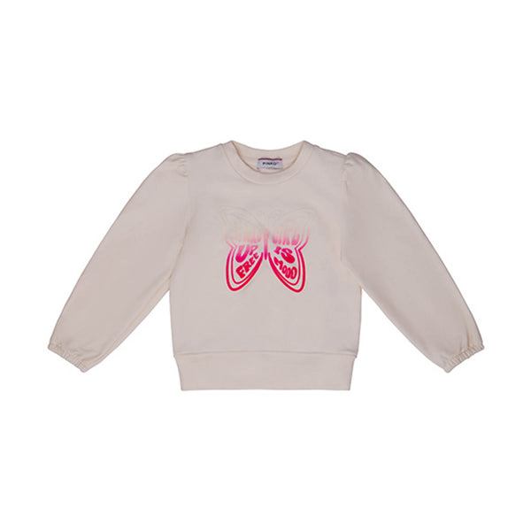 Girls Cream Logo-Patch Sweatshirt