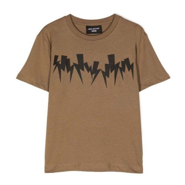 Boys Khakhi Thunderbolt T-Shirt