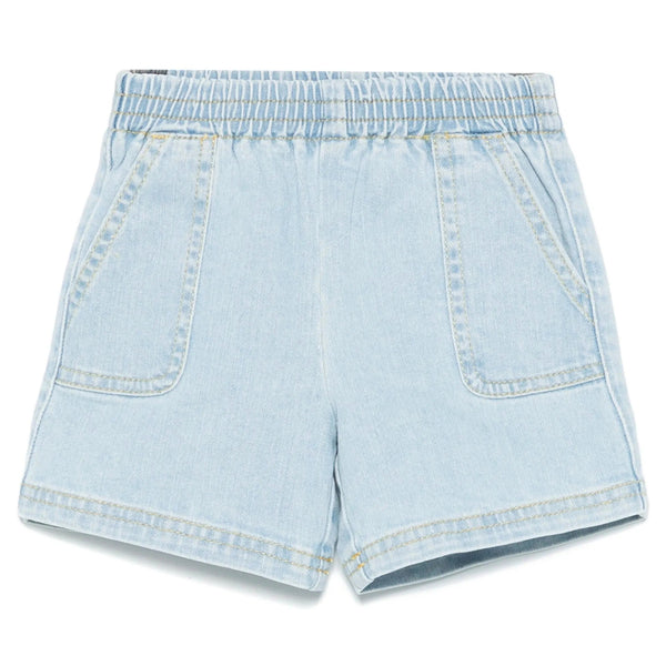 Baby Boys Denim Blue Pegaso-Motif Shorts