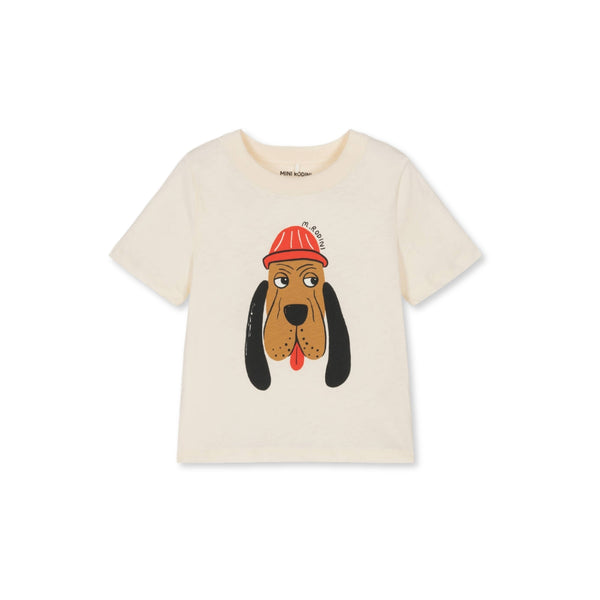 Ivory Organic Cotton Hound Dog T-Shirt
