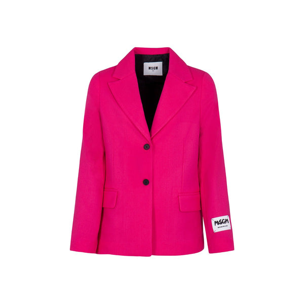 Girls Fuchsia Pink Twill Blazer