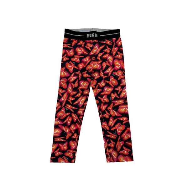 Girls Multi Color Butterfly Print Leggings