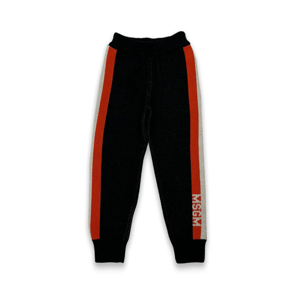 Boys Black Wool Knit Jogger