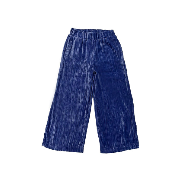 Girls Purple Elasticated Velour Trousers