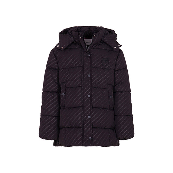 Girls Black Logoed Jacket