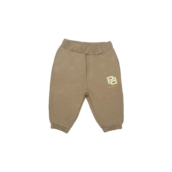 Baby Girls Beige Cotton Jogger