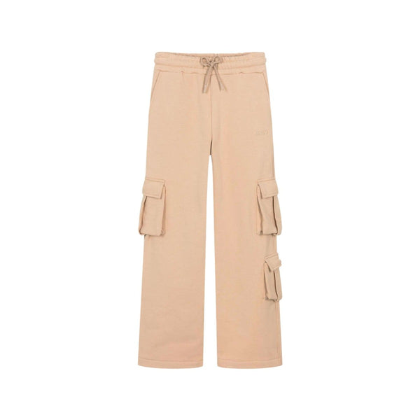 Girls Beige Cotton Cargo Trouser