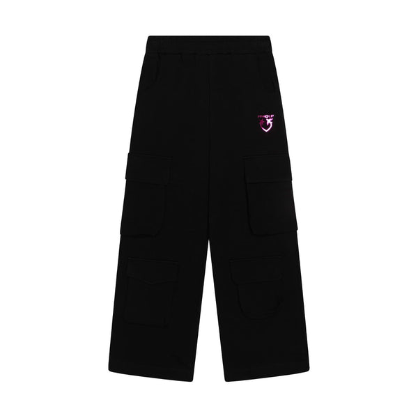 Girls Black Stretch Cargo Trouser