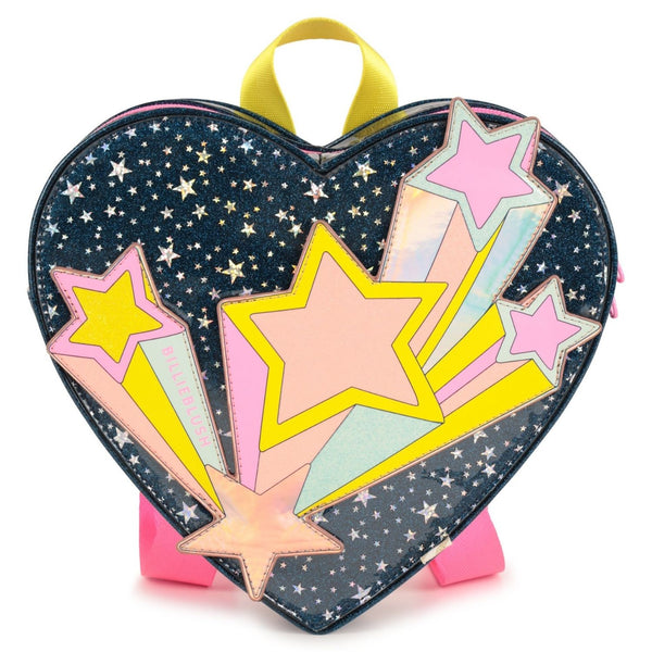 Girls Blue Star-Patch Backpack