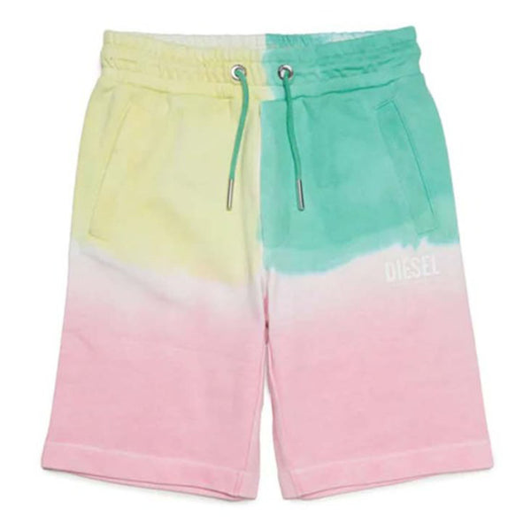 Boys Multicolor plush shorts with logo