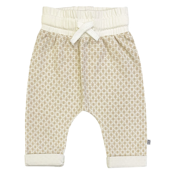Baby Unisex Ivory Logo-Print Joggers