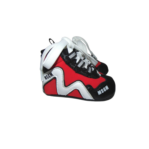 Black & Red Pre Walker Shoes