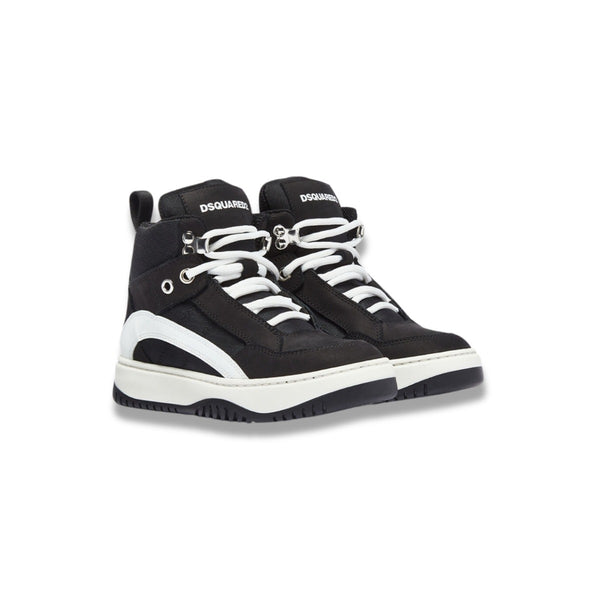 Boys Black Hi-Top Sneakers