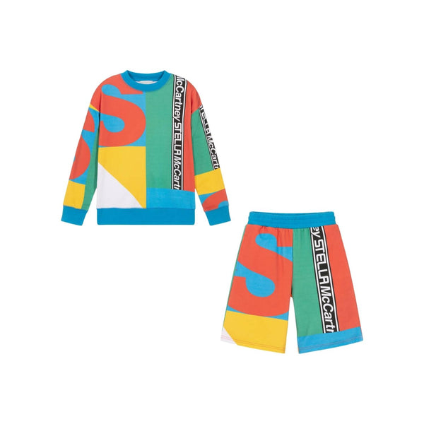 Boys Cotton Colourful Logo Tracksuit