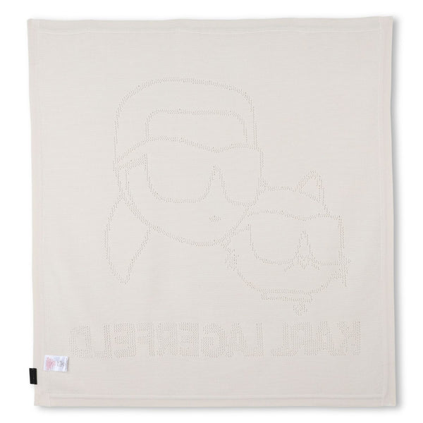 Baby Unisex Beige Logo-Print Blanket