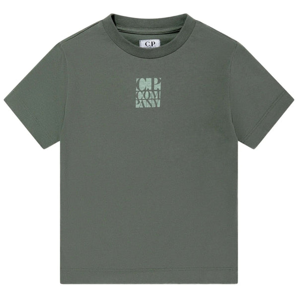 Boys Dark Green Logo-Print T-Shirts