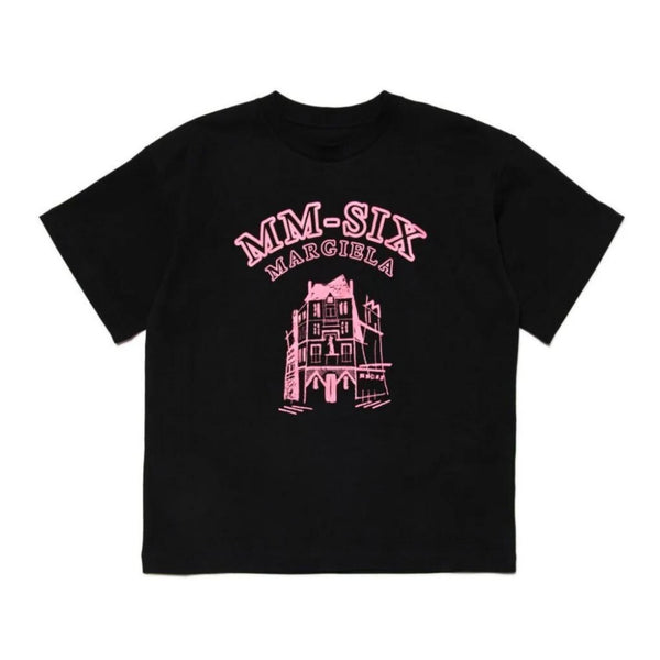 Girls Black Logo-Print Cotton T-shirt