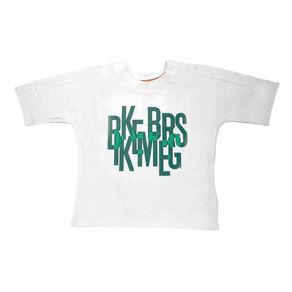 Boys White Cotton Half Sleeves T-Shirt