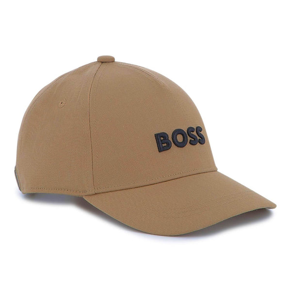 Unisex Beige Logo-Patch Cap