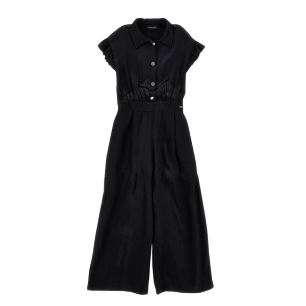 Girls Black Supple Viscose Jumpsuit