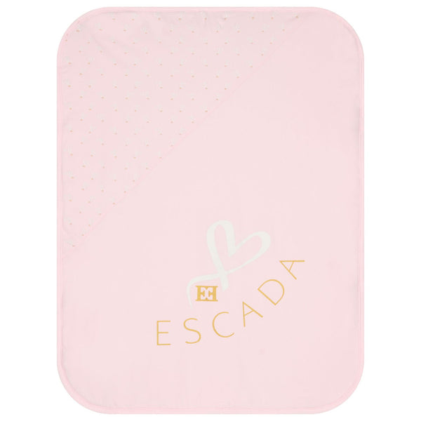 Baby Girls Pink Logo-Print Blankets