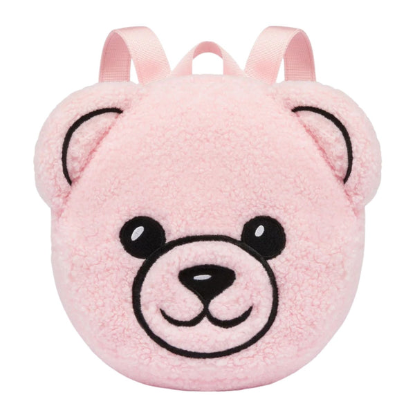 Girls Pink Teddy Bear Print Backpack