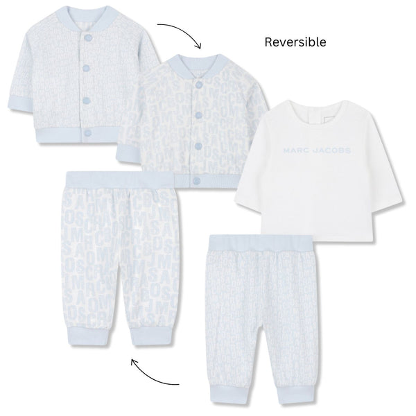 Baby Boys Blue & White Reversible Tracksuit