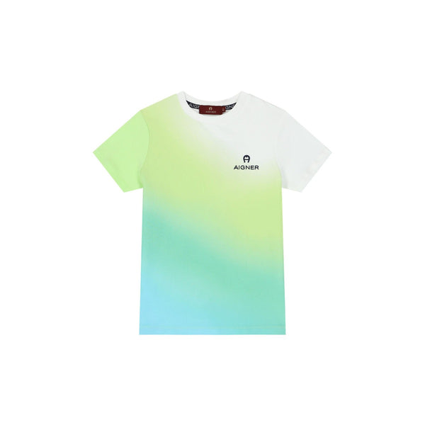 Boys Blue Ombre Logo T-Shirt